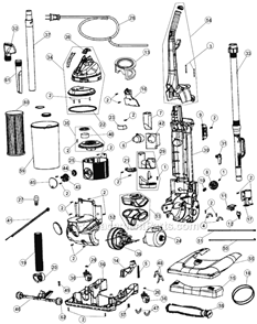 Page A Diagram and Parts List for M088760  Dirt Devil Upright Vacuum